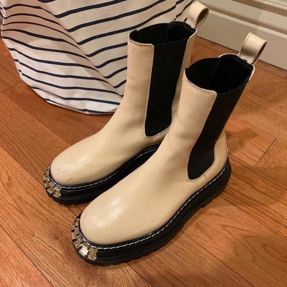 Sandro leather boots size US 5